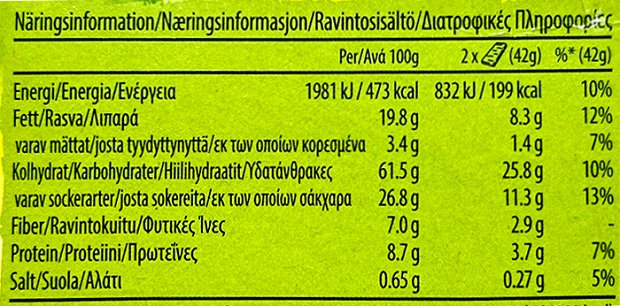 Nature Valley Crunchy Oats & Dark Chocolate Bars 5x42g