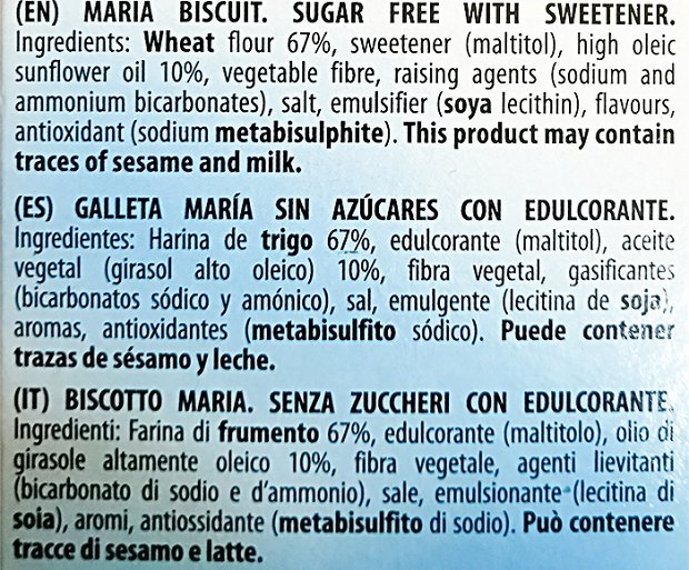 Gullon Maria Biscuits Sugar Free 400g