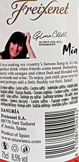 Freixenet Mia Classic Royal Sangria Wine 750ml