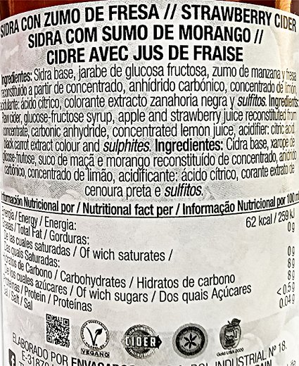 The Good Cider Of San Sebastian Strawberry Cider 330ml