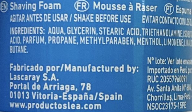 Lea 1823 Shaving Foam For Sensitive Skin 35ml