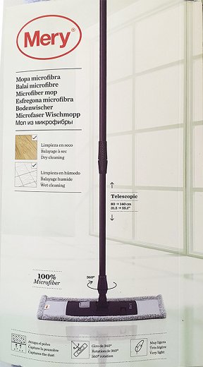 Mery Σφουγγαρίστρα Microfiber Με Τηλεσκοπικό Κοντάρι 1Τεμ