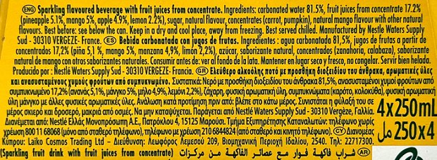 Maison Perrier & Magnetic Juice Ανανά Μάνγκο 4x250ml