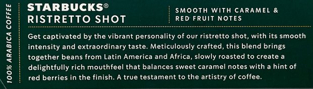 Starbucks Ristretto Shot Capsules 10Pcs