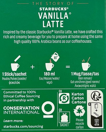Starbucks Vanilla Latte 5x21,5g