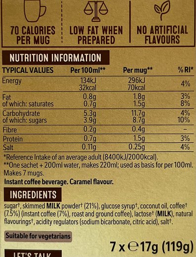 Nescafe Gold Caramel Latte 7X17g
