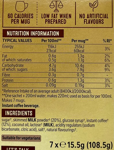 Nescafe Cappuccino 7X15.5g
