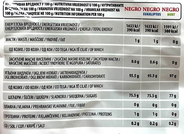Pionir Negro Mix Hard Filled Candies 250g