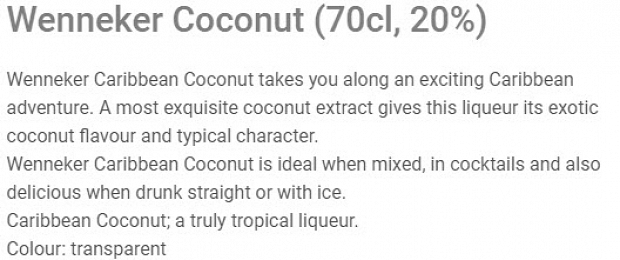Wenneker Caribbean Coconut 700ml