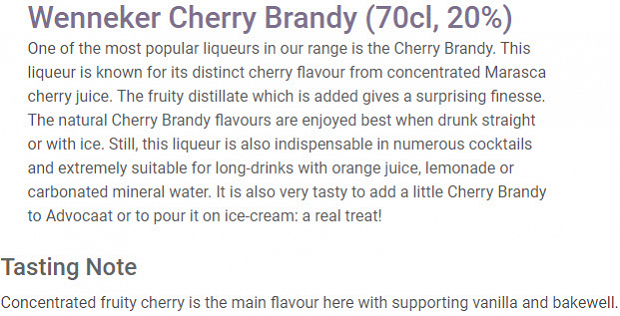 Wenneker Cherry Brandy 700ml