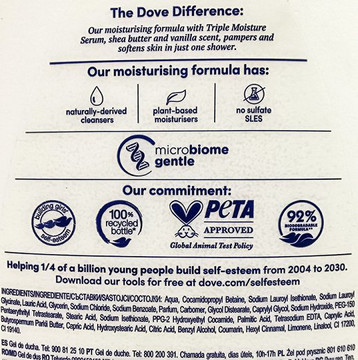 Dove Pampering Shea Butter & Vanilla Body Wash 750ml -40%