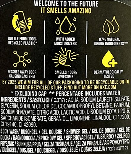 Axe Dark Temptation 3 In 1 Shower Gel 400ml