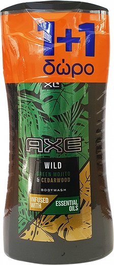Axe Wild Green Mojito & Cedarwood Shower Gel 400ml 1+1 Δώρο