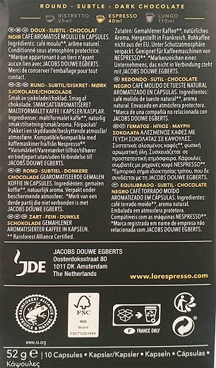 Lor Espresso Chocolat Καψούλες 10Τεμ