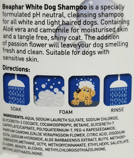 Beaphar White Dog Shiny Coat Σαμπουάν Για Σκύλους 250ml