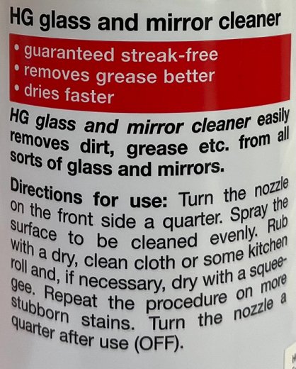 Hg Καθαριστικό Spray Για Τζάμια & Καθρέπτες 500ml