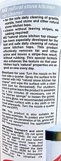 Hg Natural Stone Kitchen Top Cleaner Spray 500ml
