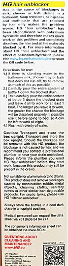Hg Hair Unblocker Drain 1X200ml & 1x250ml