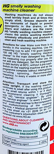 Hg Smelly Washing Machine Cleaner 550ml