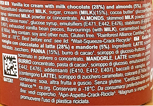 Magnum Vanilla Milk Chocolate & Almond Ice Cream 440ml