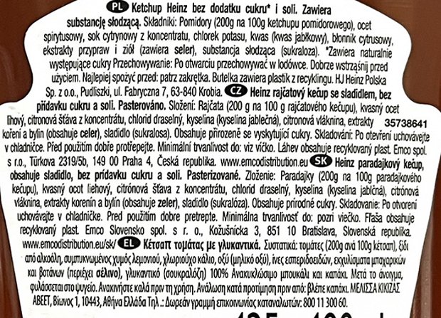 Heinz Zero Ketchup No Added Sugar & Salt 400ml