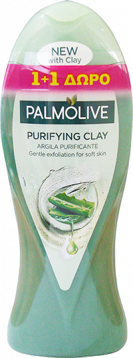 Palmolive Purifying Clay Shower Gel 500ml 1+1