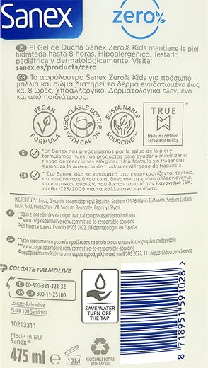 Sanex Zero% Kids Σώμα & Μαλλιά 475ml
