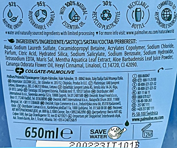 Palmolive Thermal Spa Mineral Massage Shower Gel 650ml