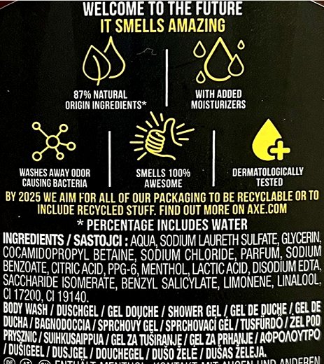 Axe Recharge Sport Refresh 3 In 1 Shower Gel 400ml