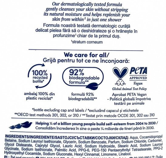 Dove Hydrate 0% Sles Shower Gel 720ml