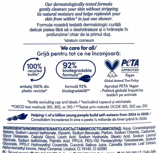 Dove Fresh Care 0% Sles Shower Gel 720ml