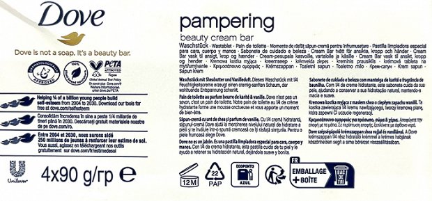 Dove Pampering Σαπουνάκια 4x90g