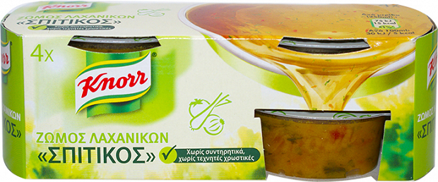 Knorr Ζωμός Λαχανικών Σπιτικός Χωρίς Γλουτένη 4Τεμ 112g