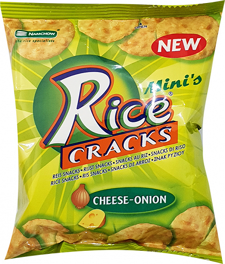 Rice Cracks Minis Rice Snacks Cheese Onion 35g
