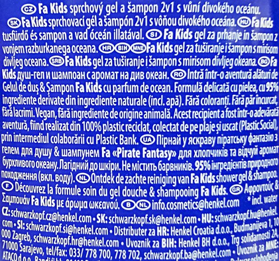 Fa Kids Pirate Fantasy Shower Gel & Shampoo 250ml