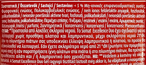 Somat Excellence Duo Gel 4xActions 810ml