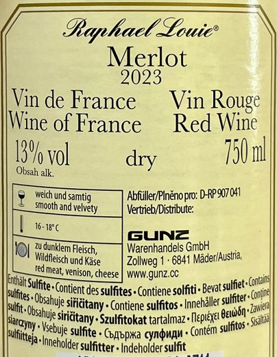 Raphael Louic Merlot 750ml