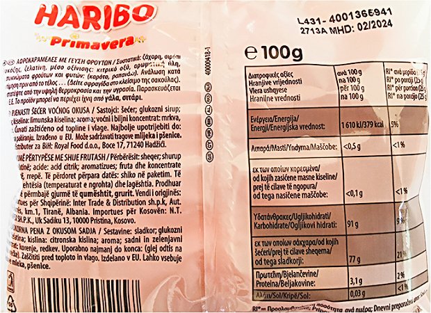 Haribo Primavera 100g