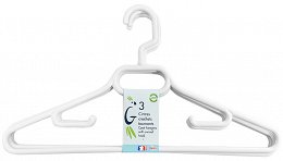 La Guelle Plastic Clothes Hangers With Swivel Hook 3Pcs