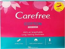 Carefree Cotton Fresh Scent 76Pcs