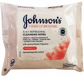 Johnsons Refreshing Μαντηλάκια Καθαρισμού Για Κανονική Επιδερμίδα 25Τεμ