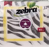 Zebra Χαρτοπετσέτες Safari 1Φ 33X33cm 65Τεμ
