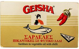 Geisha Σαρδέλες Πικάντικες Σε Φυτικό Λάδι 125g