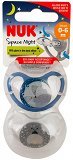 Nuk Space Night Pacifier 0-6 M 2Pcs