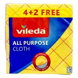 Vileda All Purpose Cloths 4+2Pcs
