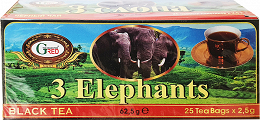 Gred 3 Elephants Ceylon Black Tea 25Pcs