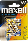 Maxell Batteries AAA 4+2 Free