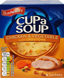 Batchelors Cup A Soup Κοτόπουλο & Λαχανικά Με Κρουτόνς 4Τεμ