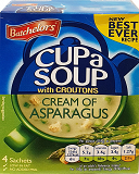 Batchelors Cup A Soup Κρεμώδης Σούπα Με Σπαράγγια & Κρουτόνς 4Τεμ