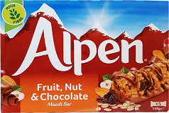 Alpen Fruit Nut & Chocolate Muesli Bars 5Τεμ